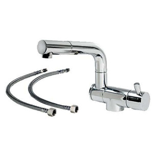 Foldable doubleconnection hotcold water mixer