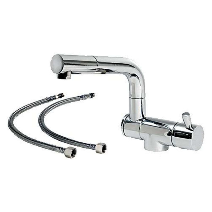 Foldable doubleconnection hotcold water mixer