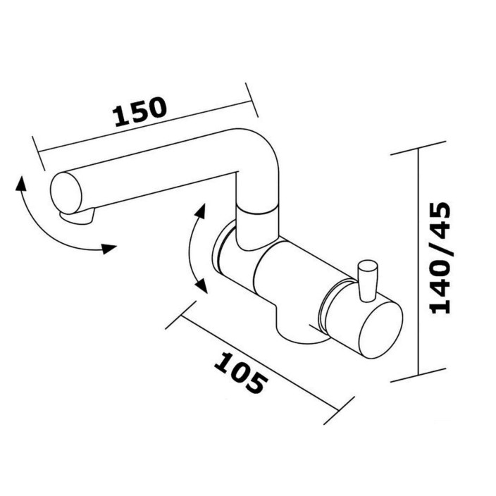 Foldable doubleconnection hotcold water mixer
