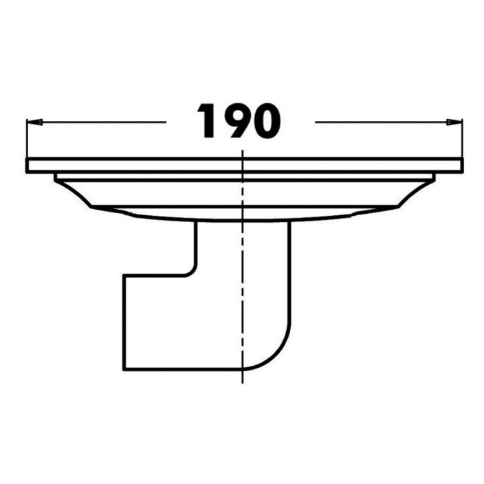 Oval cockpit drain AISI 316