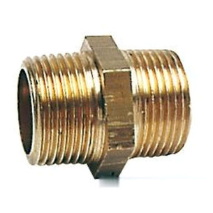 Brass double nipple