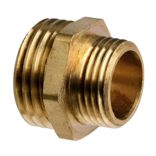 Nipple ottone doppio
