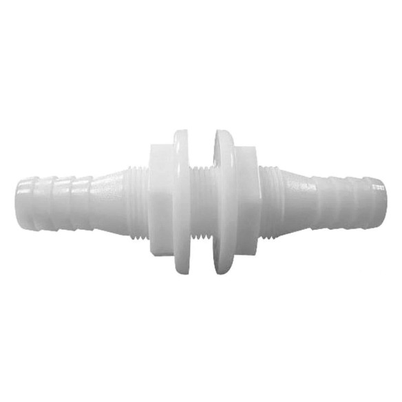 White nylon thruhull fitting