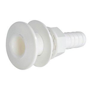 Seacock white plastic whose adaptor