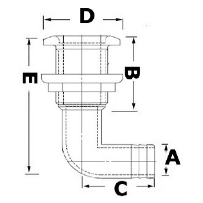 Nylon skin fitting wSS head