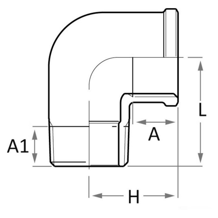 GUIDI bronze MF elbow