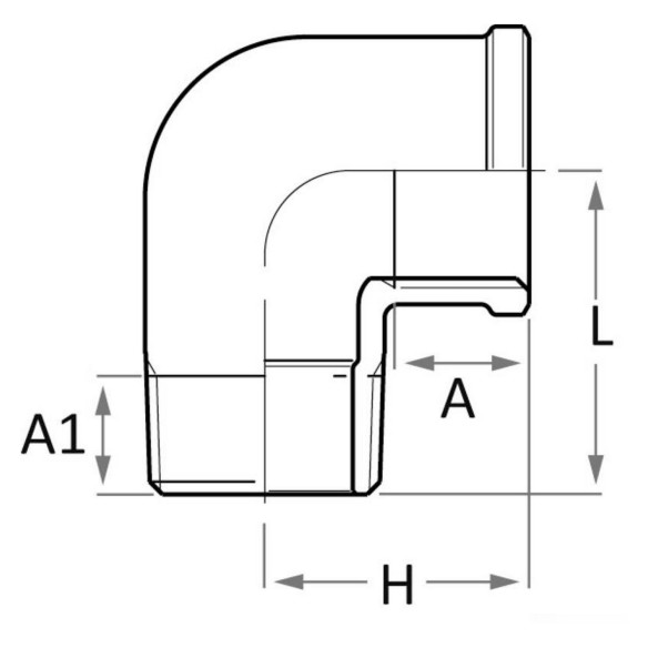 GUIDI bronze MF elbow