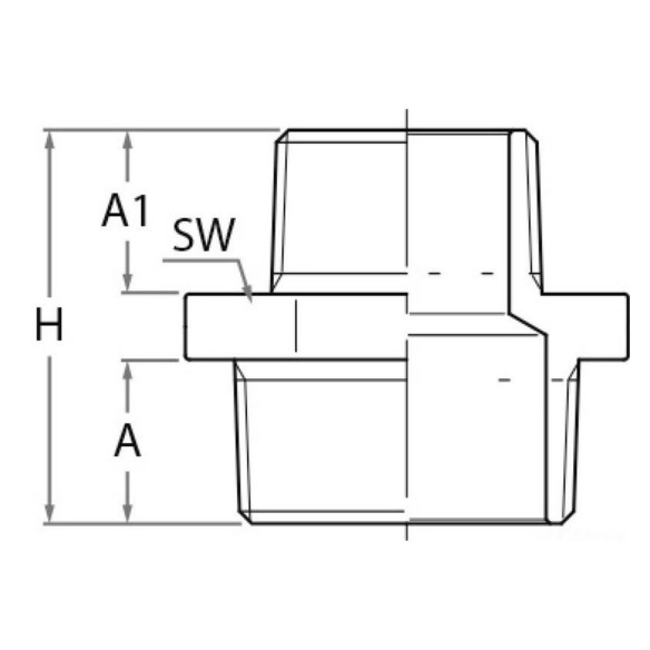 GUIDI bronze MM double nipple