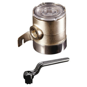 Chromed brass water filter