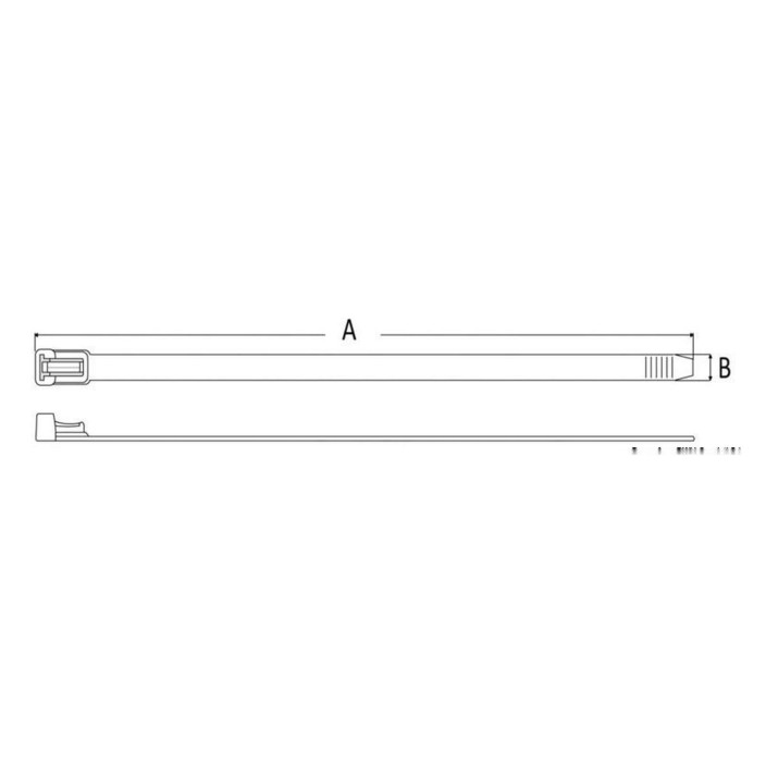 Reusable clamp white nylon