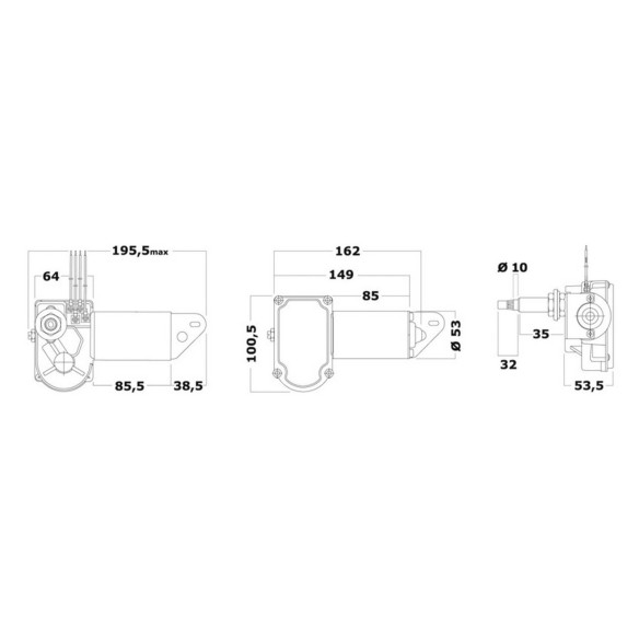 Motor arms and blades