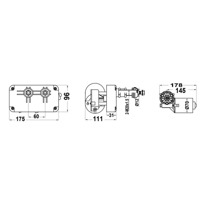 Motor arms and blades