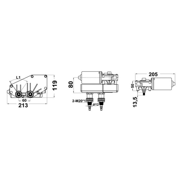 Motor arms and blades