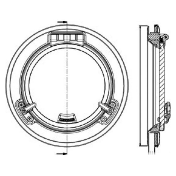 Oblò tondo inox Lewmar