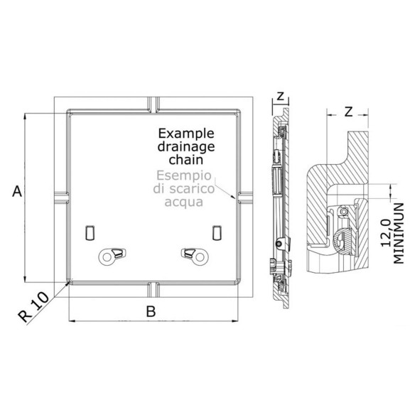 Passo uomo Lewmar Flush Hatch