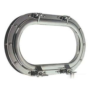 Oval chromed brass portlight