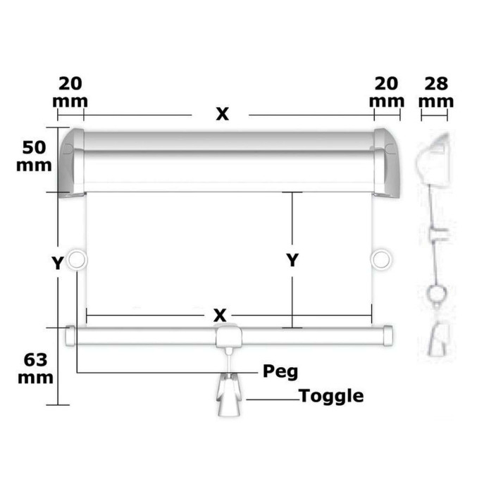 Oceanair Hatch Shade roller blind