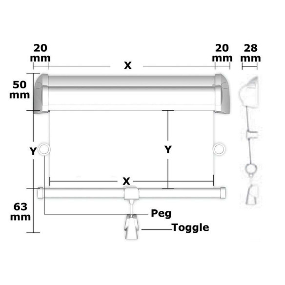 Oceanair Hatch Shade roller blind