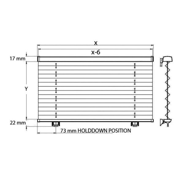 OCEANAIR Skysol Motion pleated blind