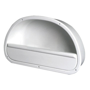 Side storage pocket white polished ABS