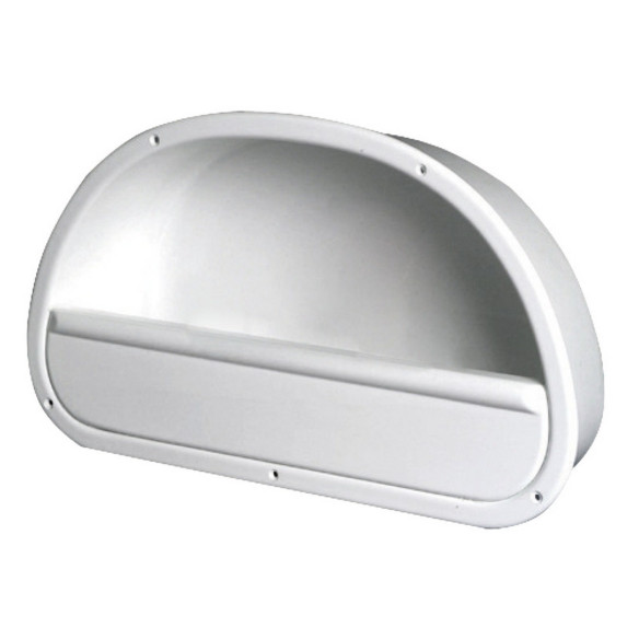 Side storage pocket white polished ABS