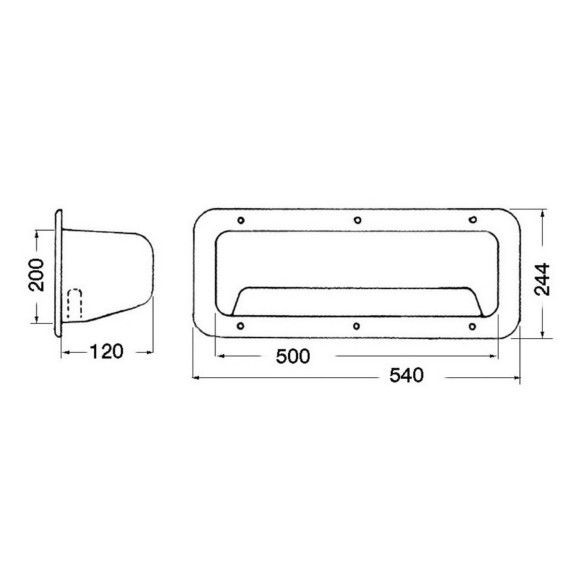 Side pocket white ABS