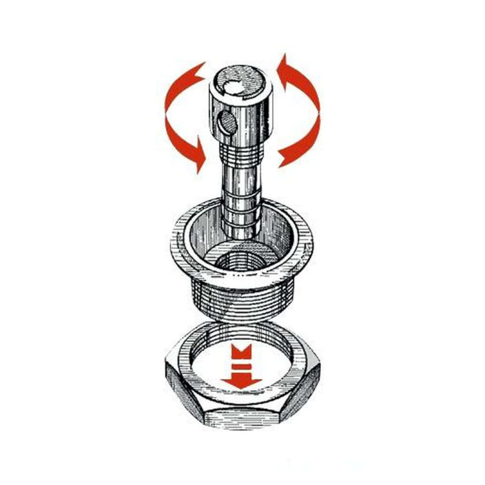 Sfiato carburante inox diritto