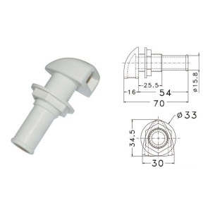 Plastic vent hose adaptor