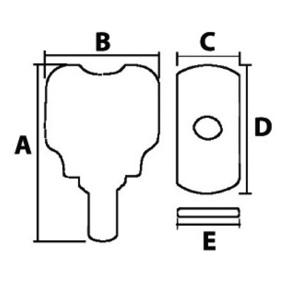 White spare handle