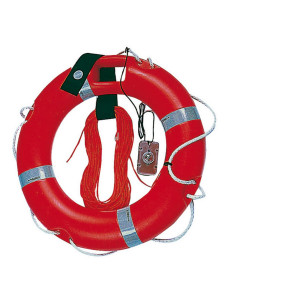 Ring lifebuoy wrescue light and rope