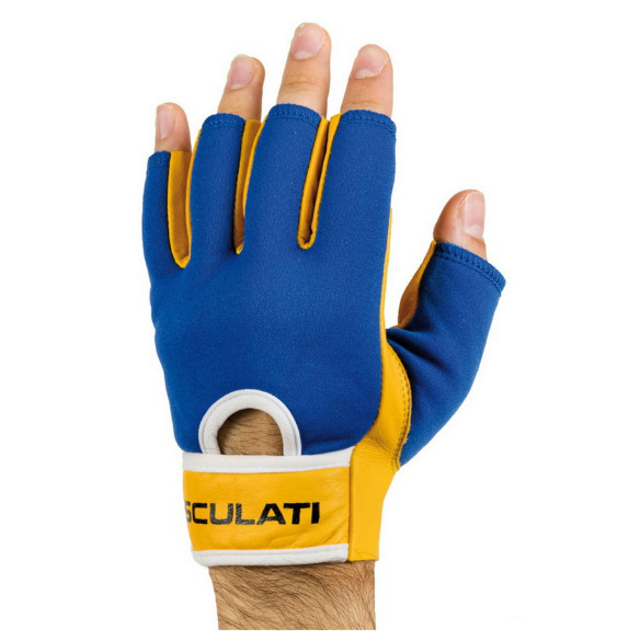 Sailing leather gloves short fingers