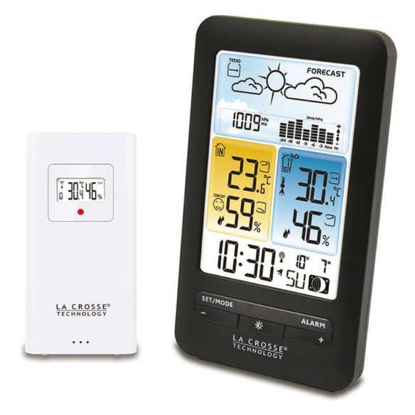 Compact radiocontrolled meteo station