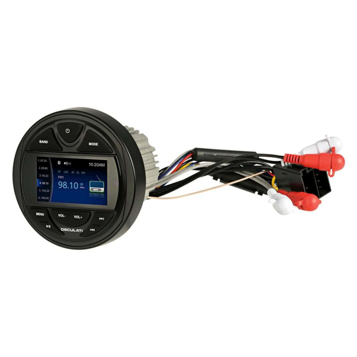 Radio instrument panel with remote control and DAB antenna