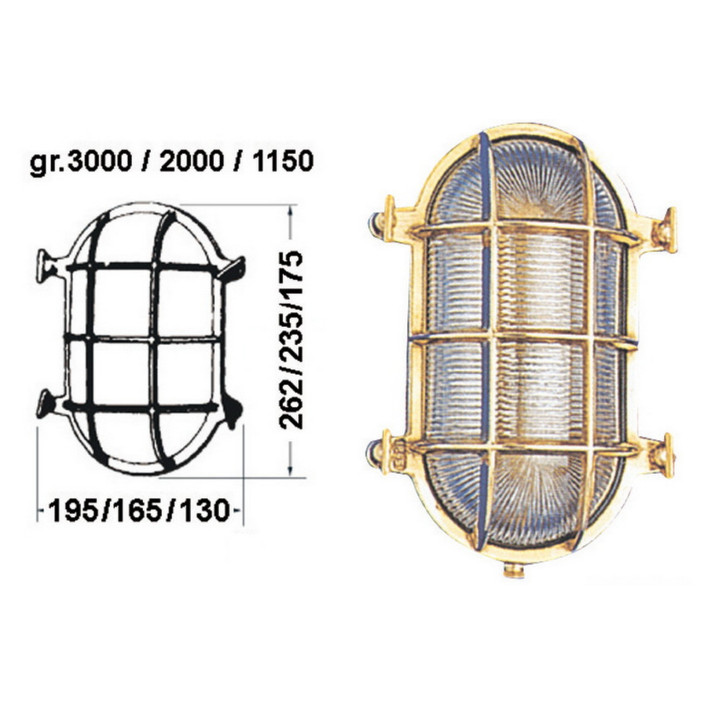 Lampada tartaruga ovale