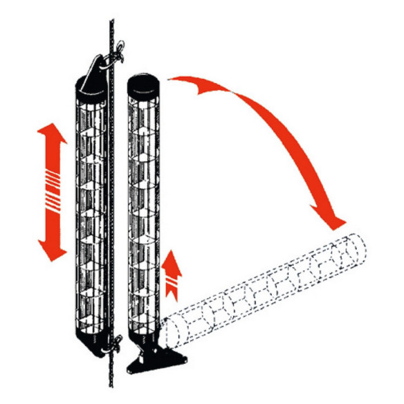 Supercompact radar reflector stayshroud fitting