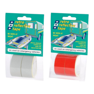 Reflective selfadhesive tape white 25 m x 25 mm