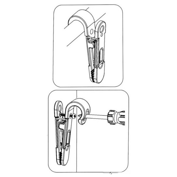 Clip fissaggio scatto