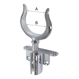 Scalmo ottone cromato abbattibile