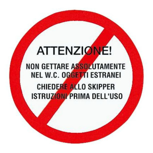 Toilet use label
