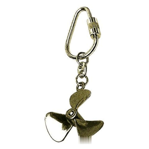 Pendant polished brass keyring