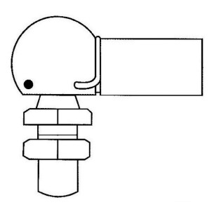 Steel ball gas spring snap mounting