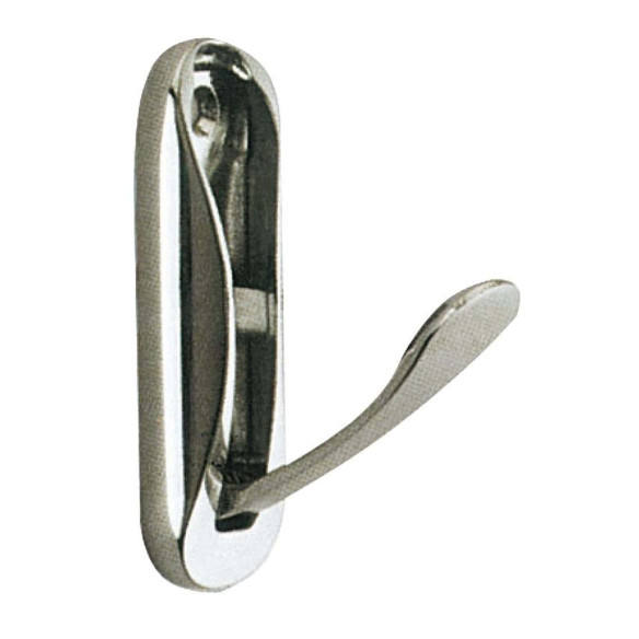 Foldaway coat hook brass 75x25