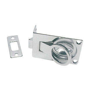 Chromed brass flush latch 57x40