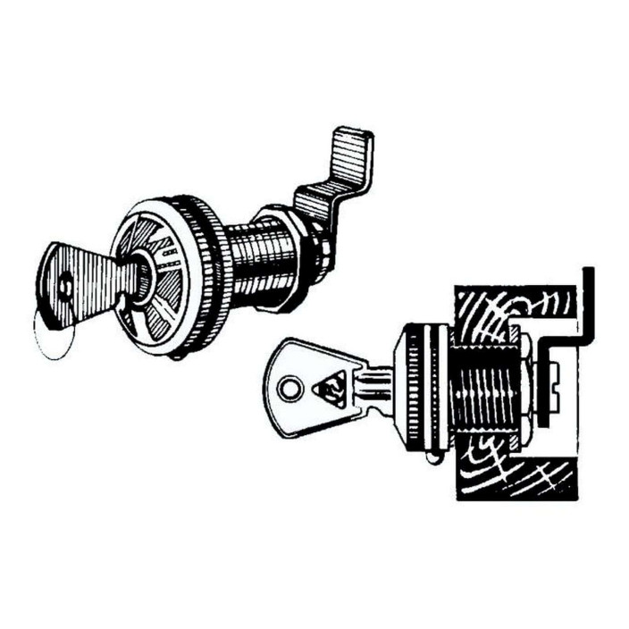 Nickelplated cylinder lock