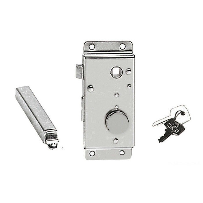 Chromed brass lock external right