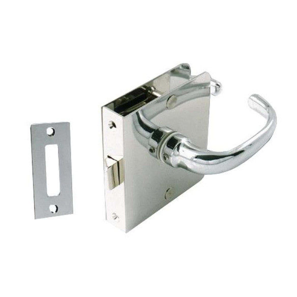 Lock whandle left chromed brass
