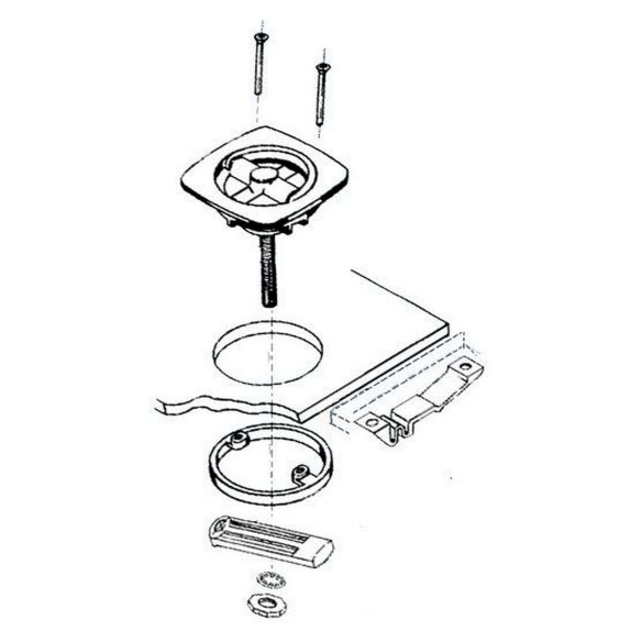 Lift and turn latch chromed brassnylon 63x63