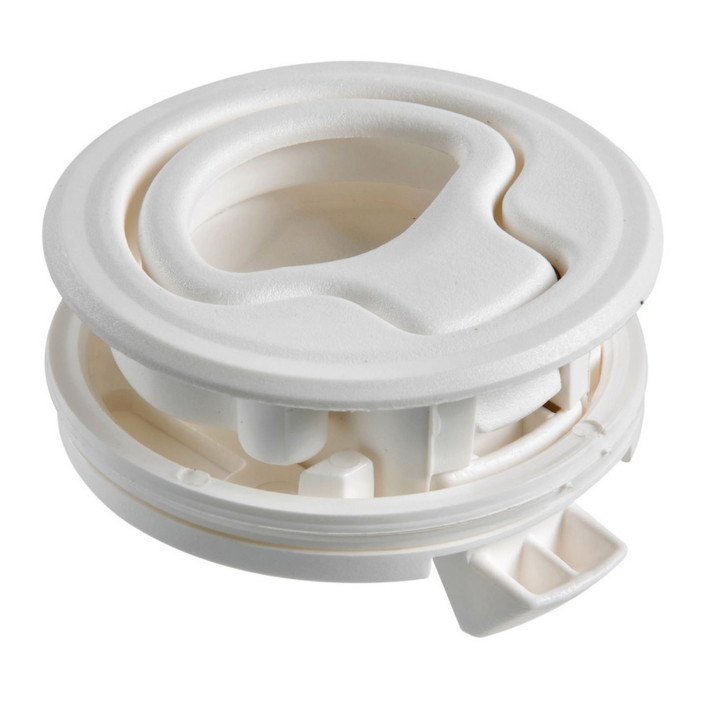 Flush pull latch nylon lock