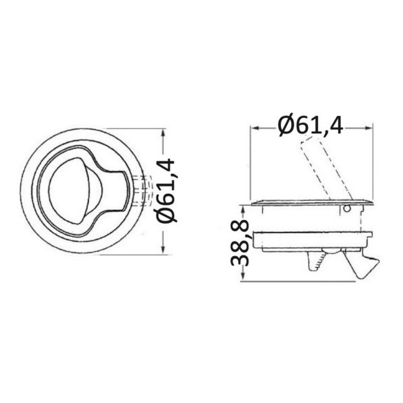 Flush pull latch nylon lock