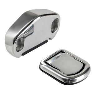 Flush magnetic door stopper